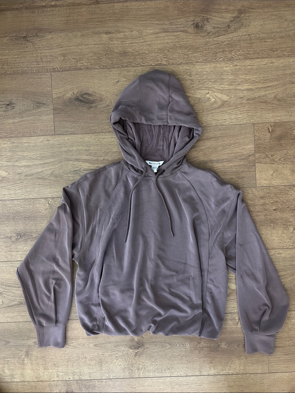 Athleta Seasoft Bubble Hem Hoodie Purple Pullover Hoodie Like New